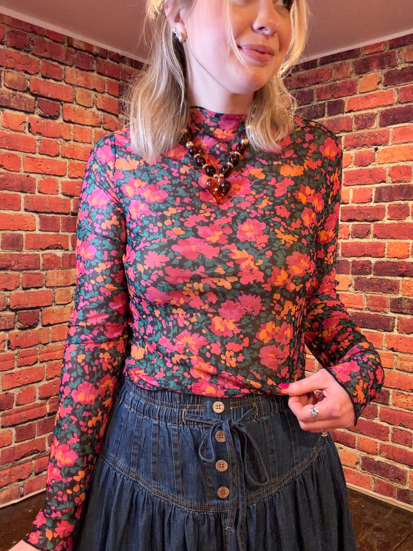 The Vintage Vinyl Mesh Top