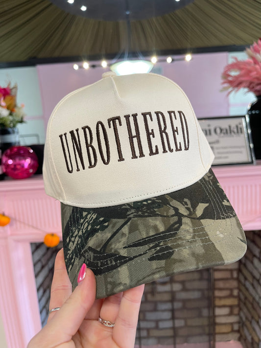 Unbothered Camo Trucker Hat