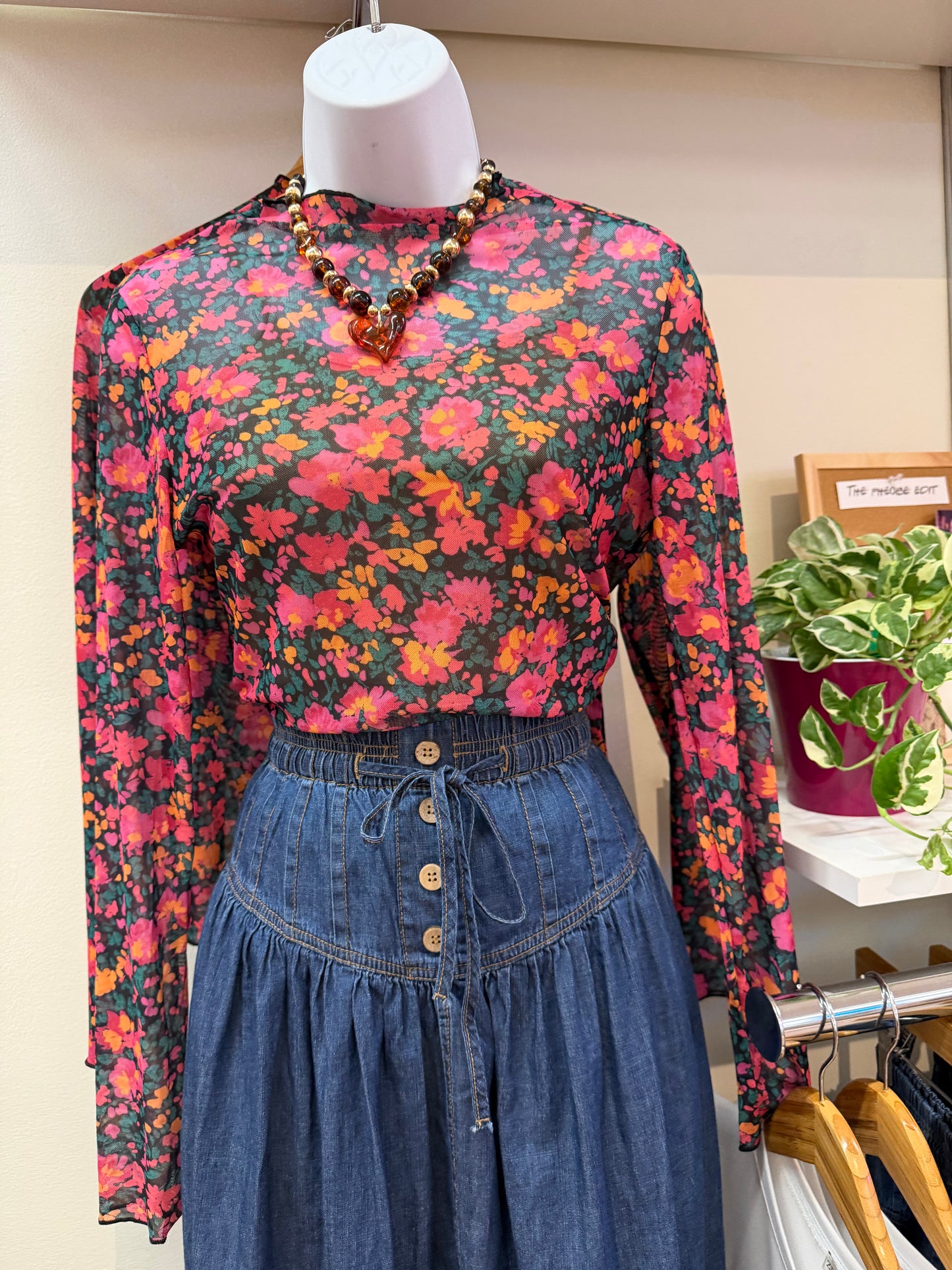 The Vintage Vinyl Mesh Top