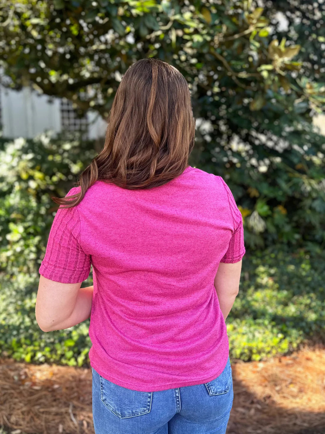 Pink Ribbed Top