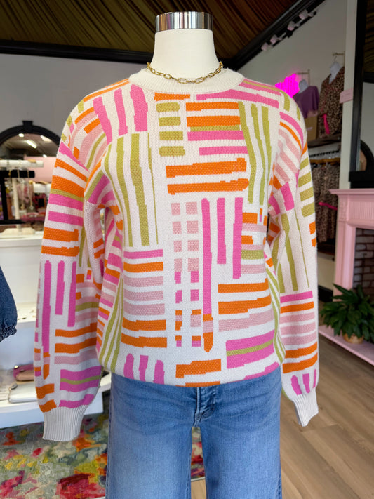 Line Pattern Sweater