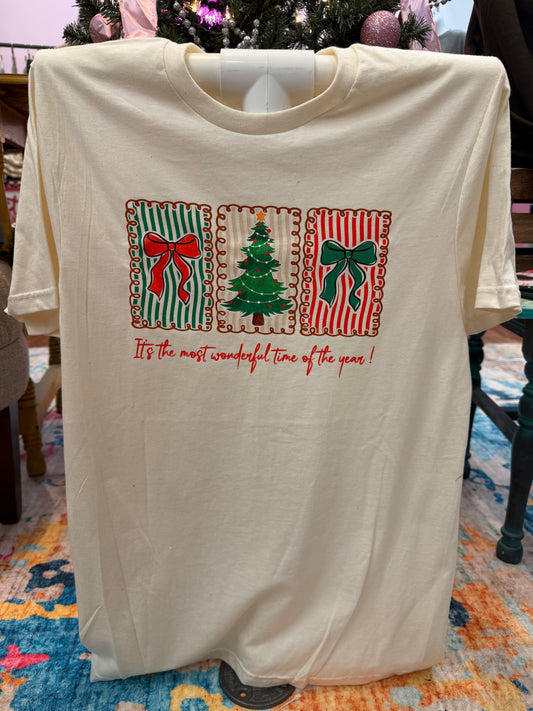 Cream Wonderful Time of Year Tee