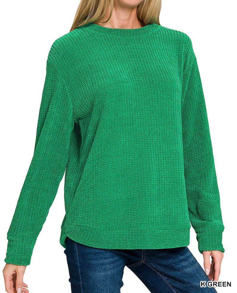 Chenille Waffle Sweater
