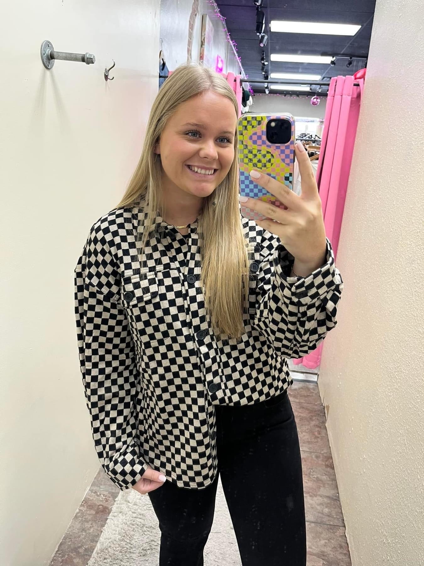 Cassie Checker Jacket