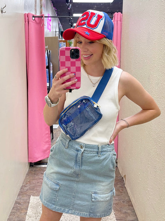 Blue Clear Bum Bag