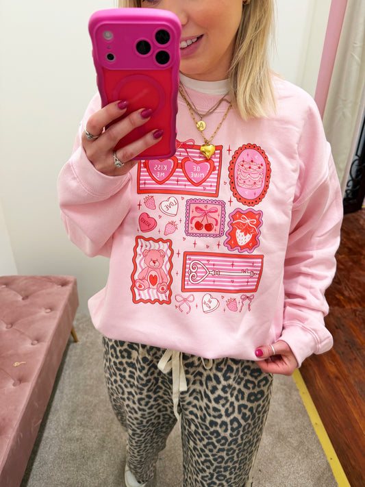 Valentine's Day Collage Sweatshirt