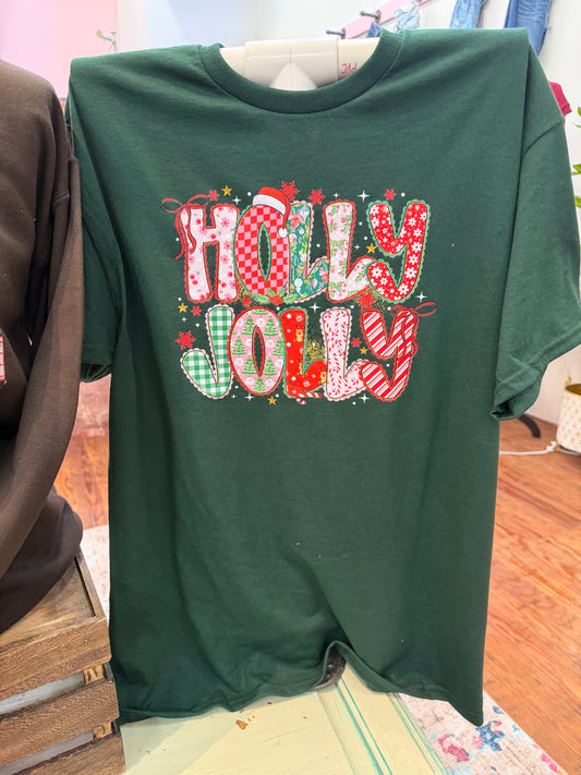 Emerald Holly Jolly Tee