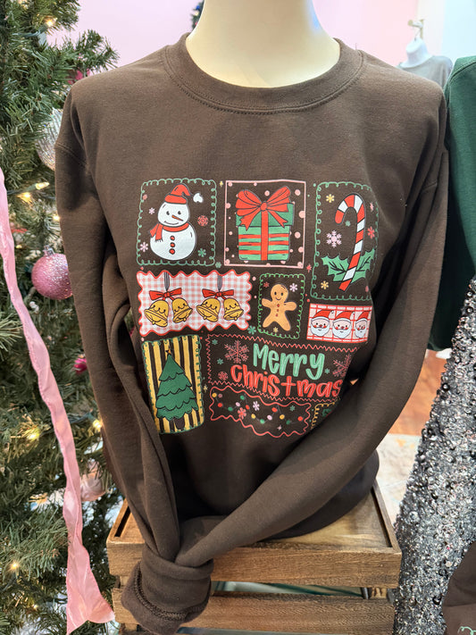 Christmas Patchwork Sweatshirt