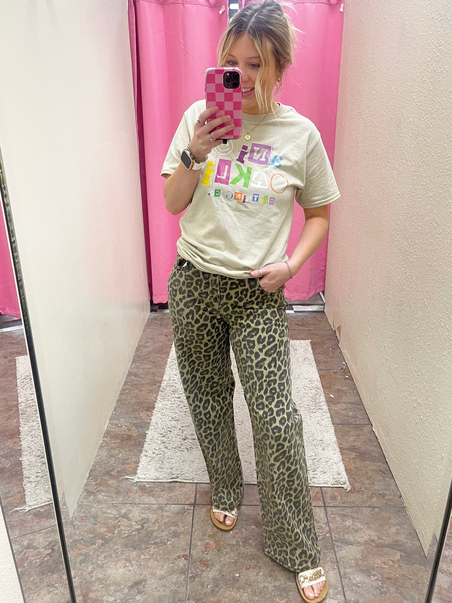 Lovely Leopard Jeans-Risen