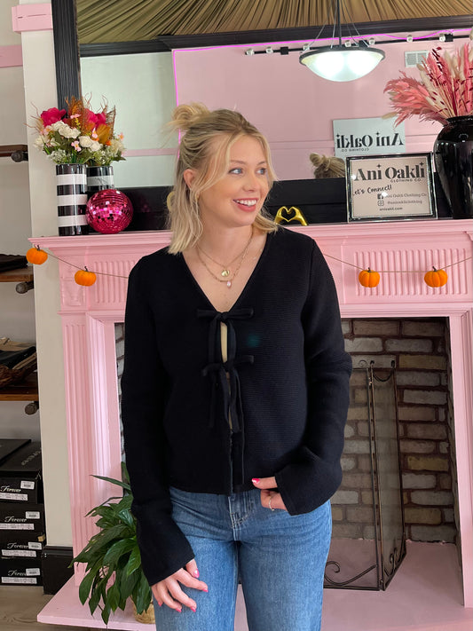 Tie Front Sweater Cardigan