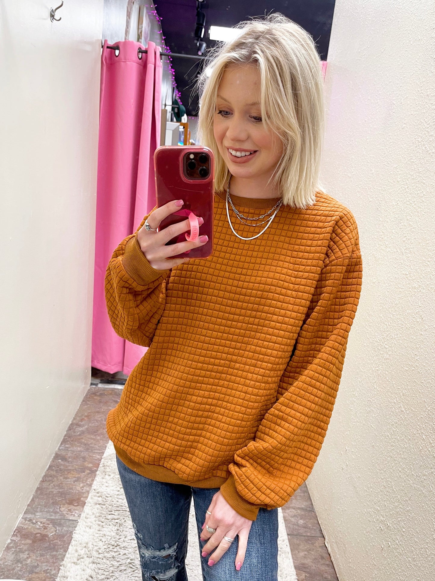 Caramel Apple Pullover Top
