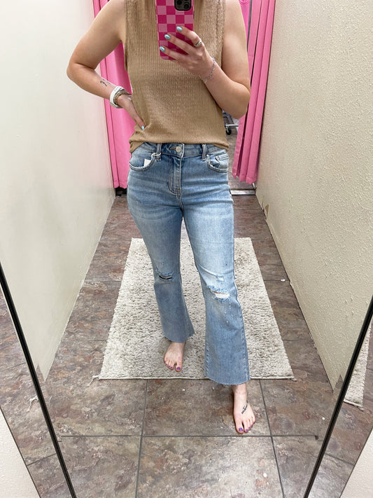 Cynthia Straight Leg Jeans-Risen