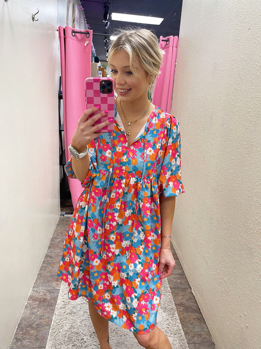 Bright Floral Dress