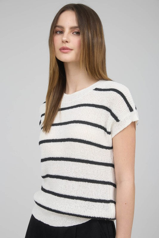 The Riviera Stripe Sweater Top