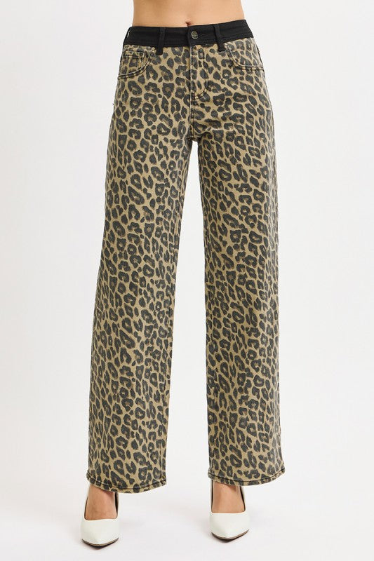 Lovely Leopard Jeans-Risen