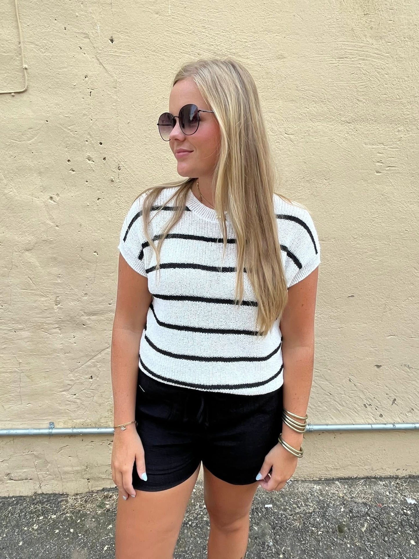 The Riviera Stripe Sweater Top