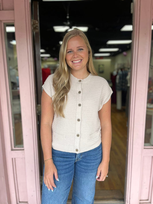 Kendall Khaki Sweater Vest