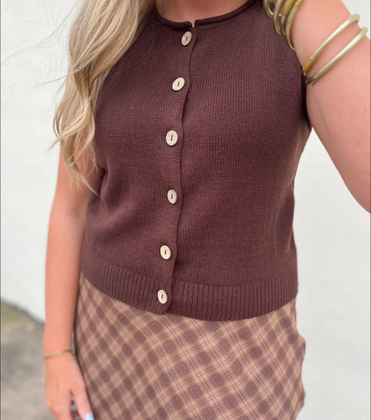 Brown Sweater Vest