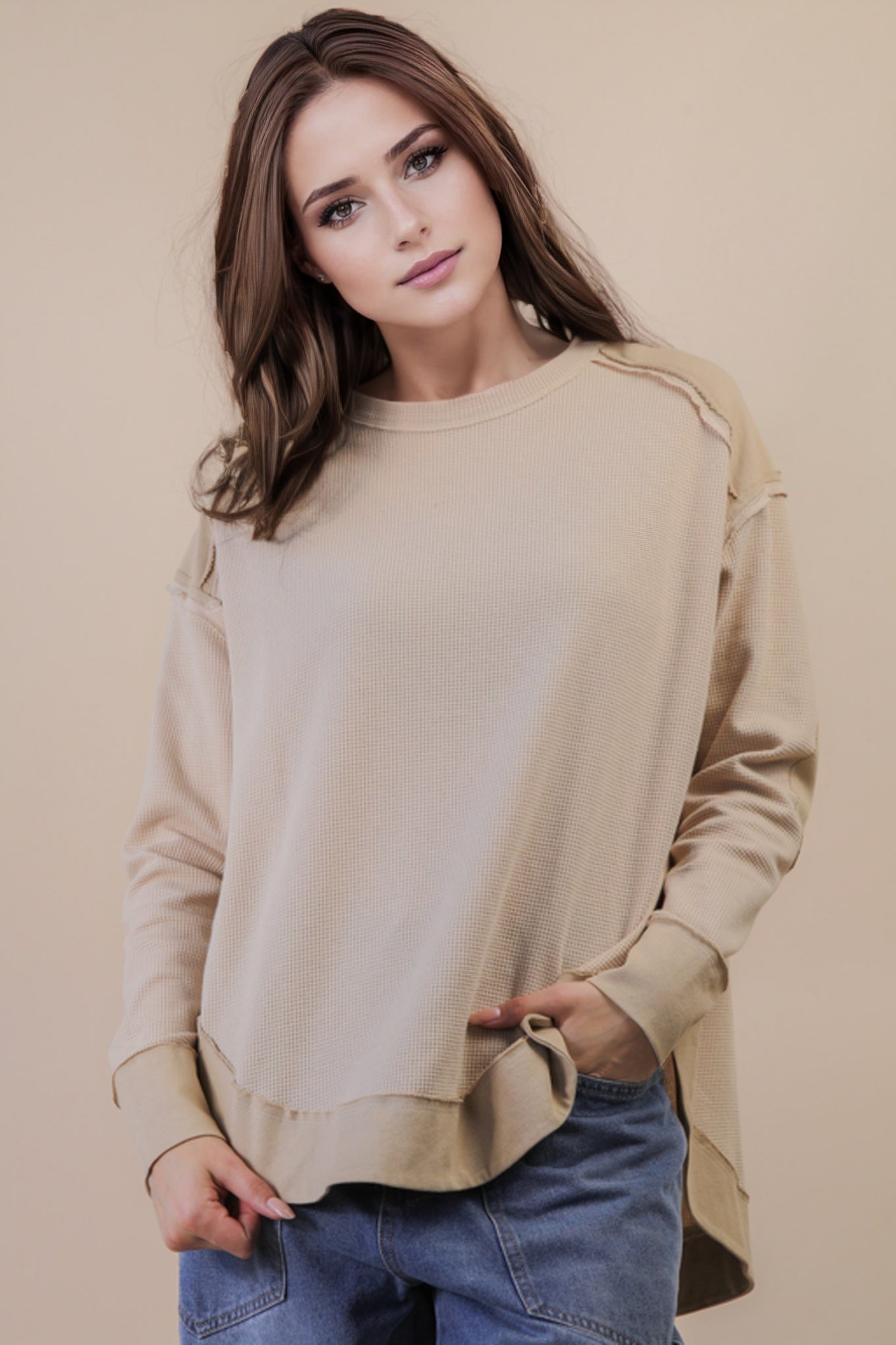 Cozy Knit Patch Pullover