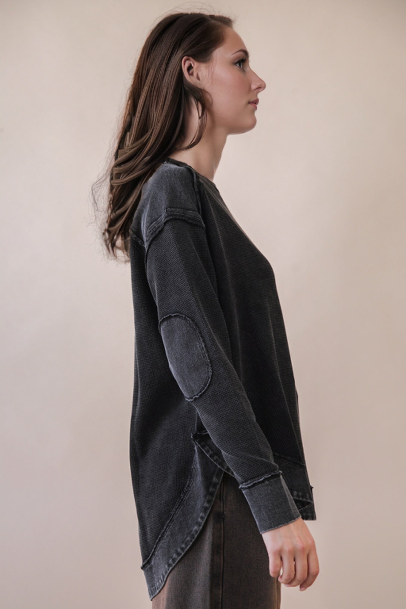 Cozy Knit Patch Pullover