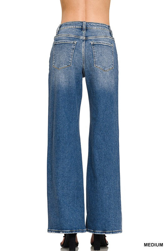 Megan Straight Leg Jeans- Zenana
