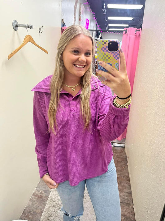 Collared Henley Top