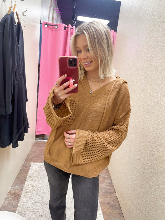 Camel Cutie Hoodie Top