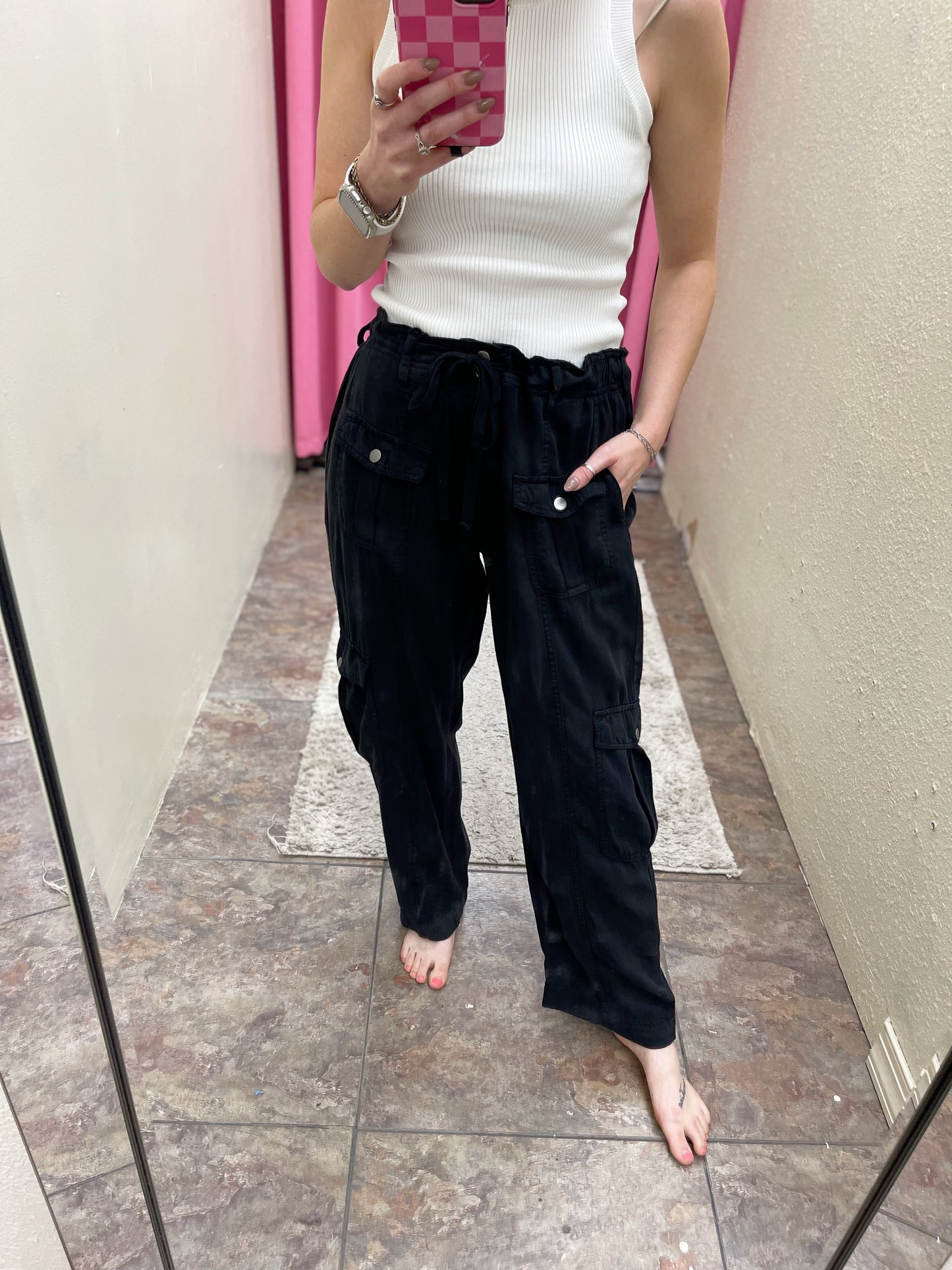 Tencel Relaxed Cargo Pants