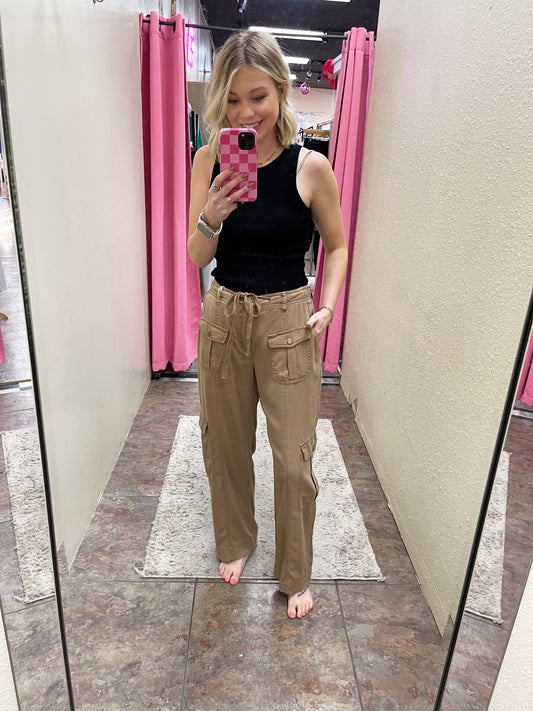 Tencel Relaxed Cargo Pants