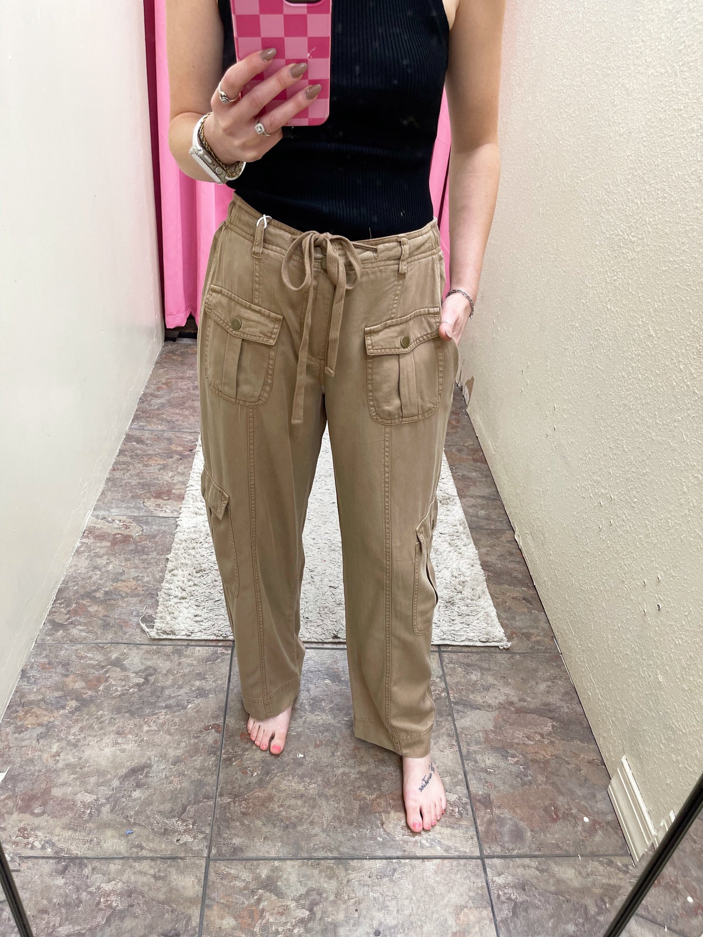 Tencel Relaxed Cargo Pants