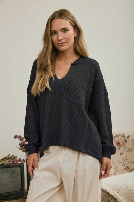 Everyday Waffle Knit Top