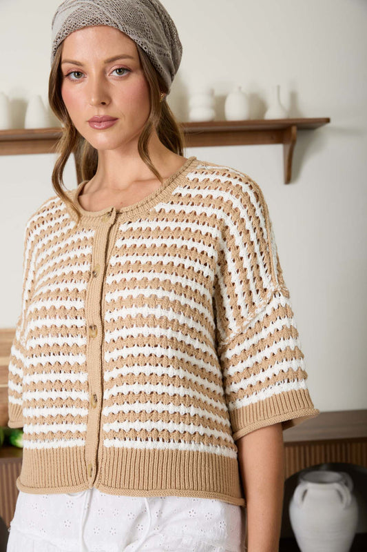 The Sunday Stripe Knit Cardigan