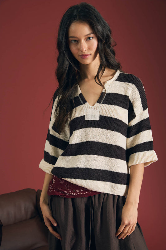 The Weekend Stripe Knit Top