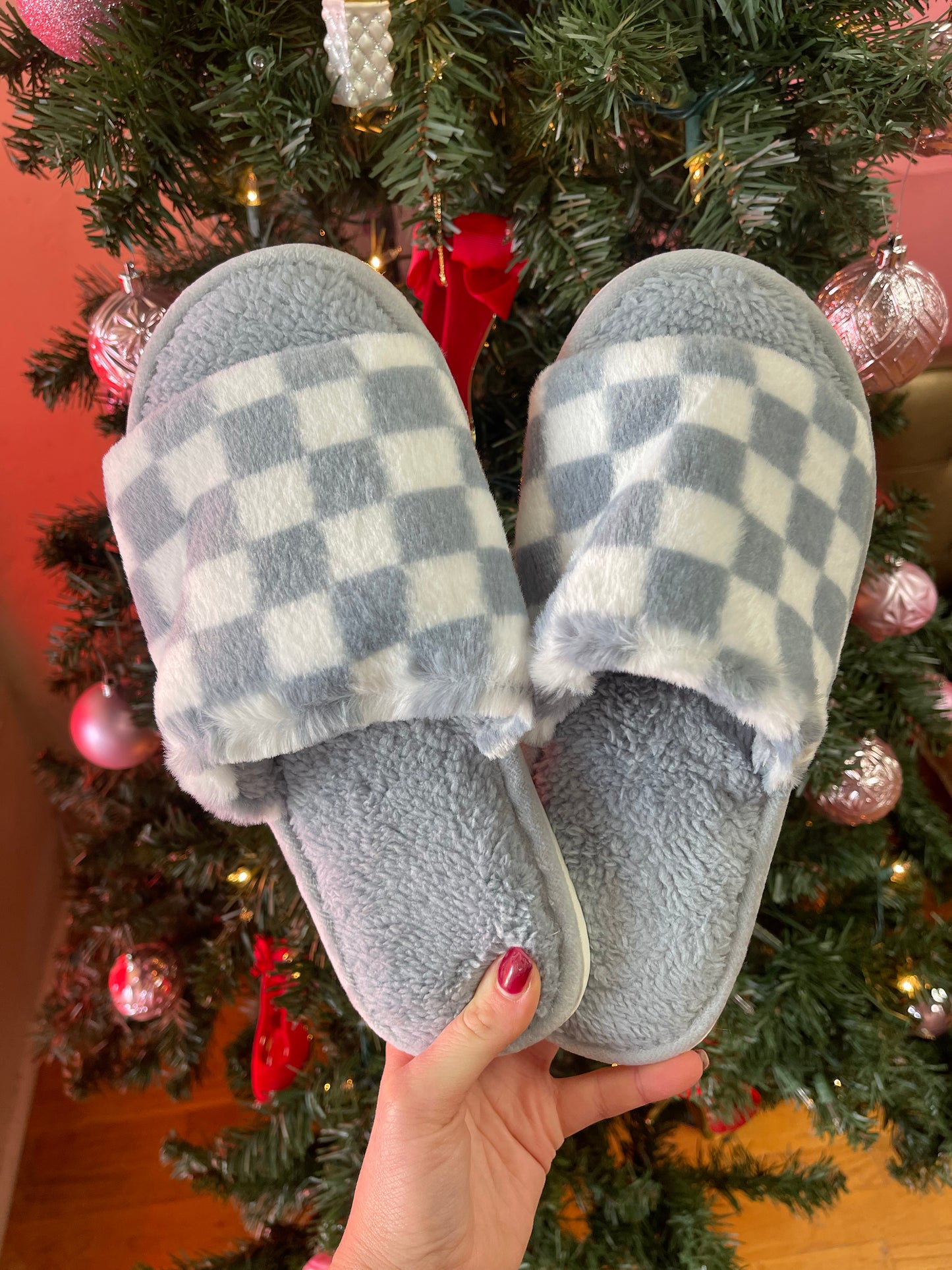 Checkered Slippers