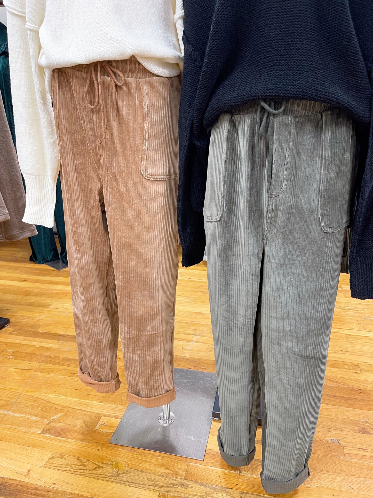 Comfy Corduroy Cuffed Pants