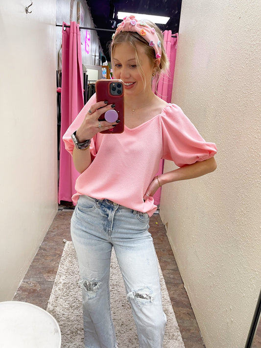 Puff Pink Top