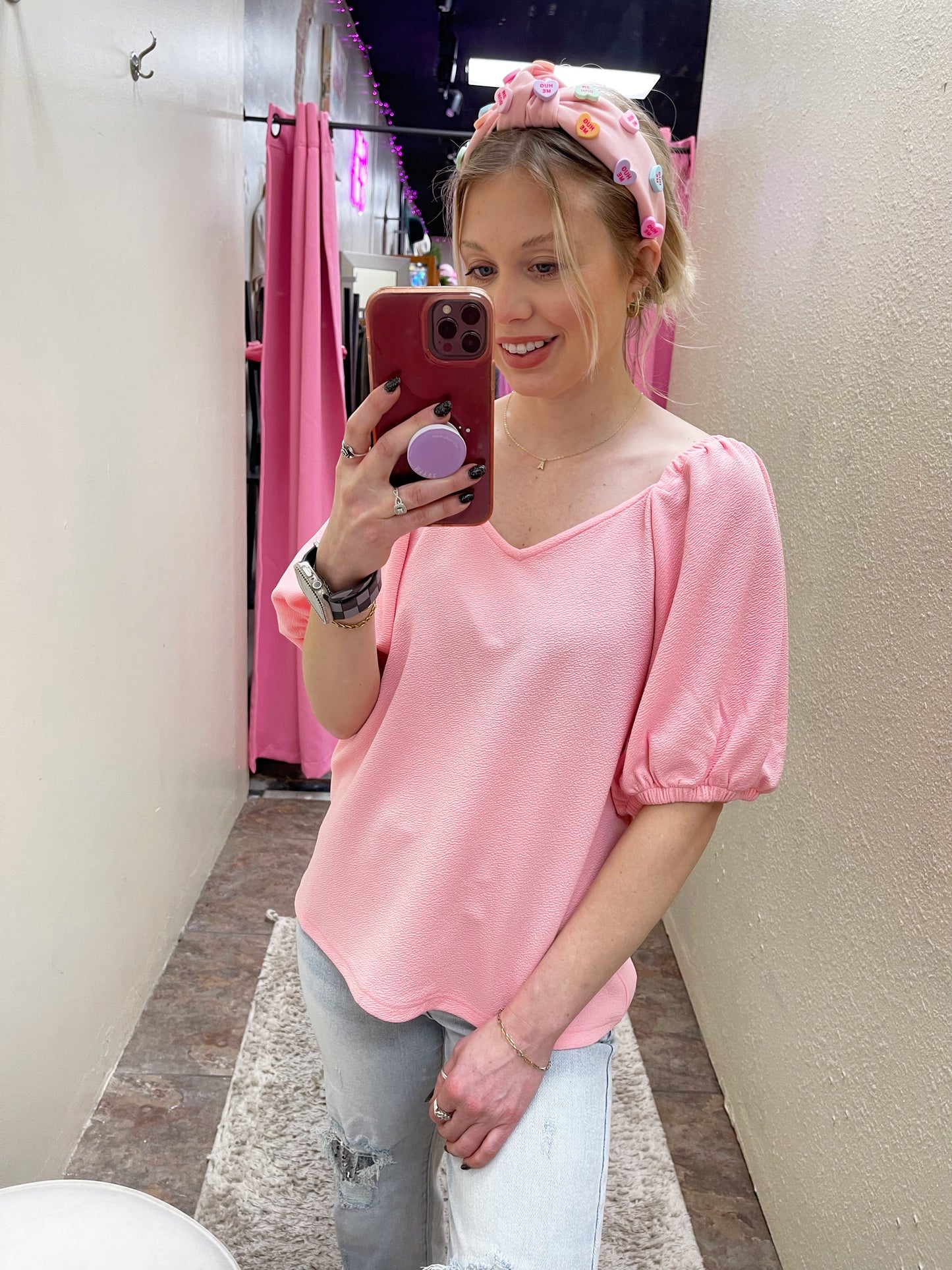 Puff Pink Top