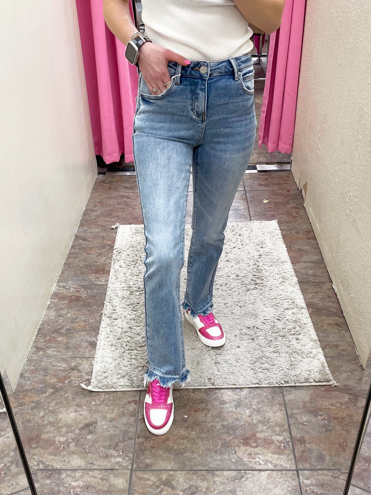 Polly Straight Jeans-Risen