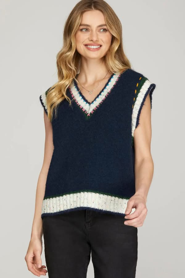 Navy Sweater Vest