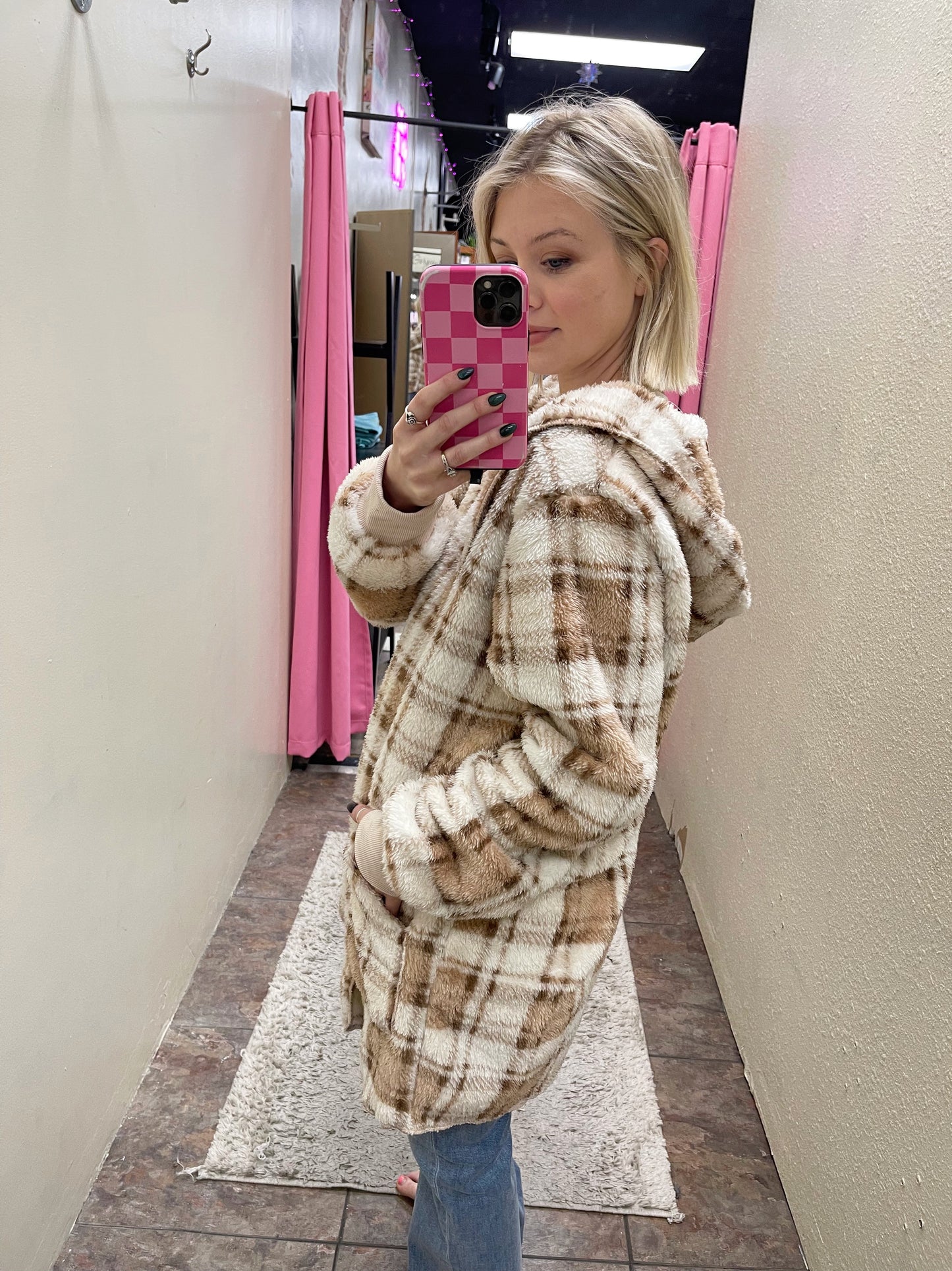 Cream Mix Faux Fur Jacket
