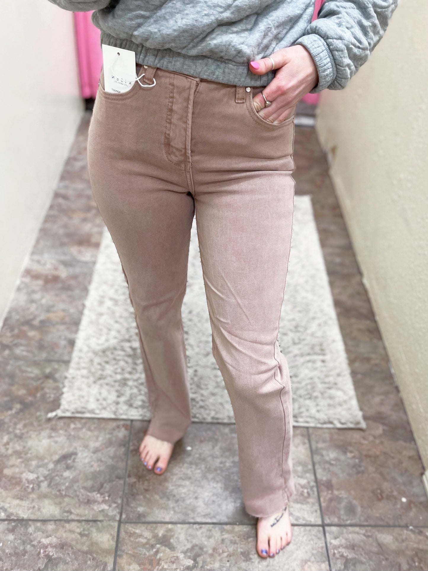 Macy Mauve Jeans-Risen