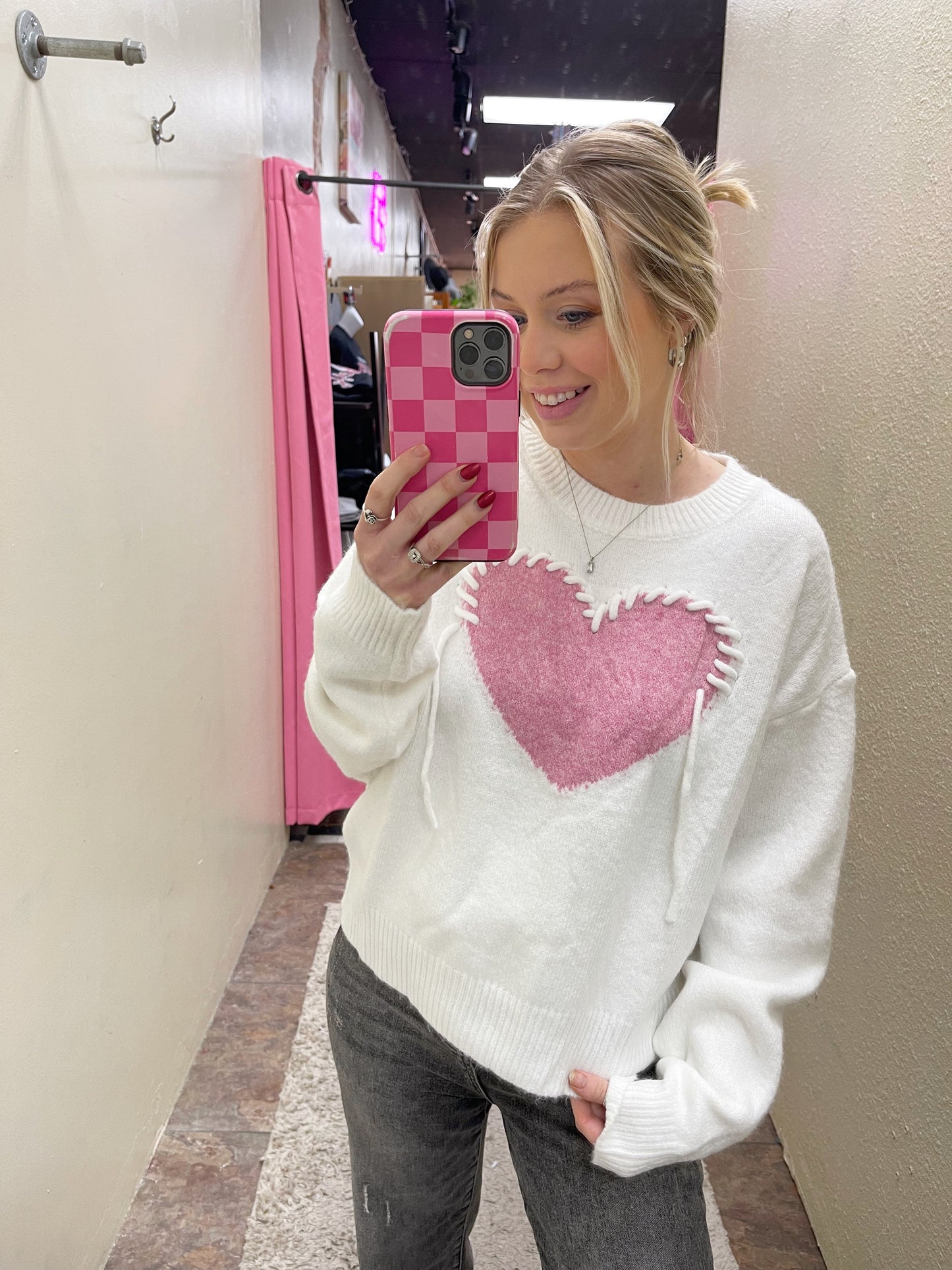 Lace Heart Sweater