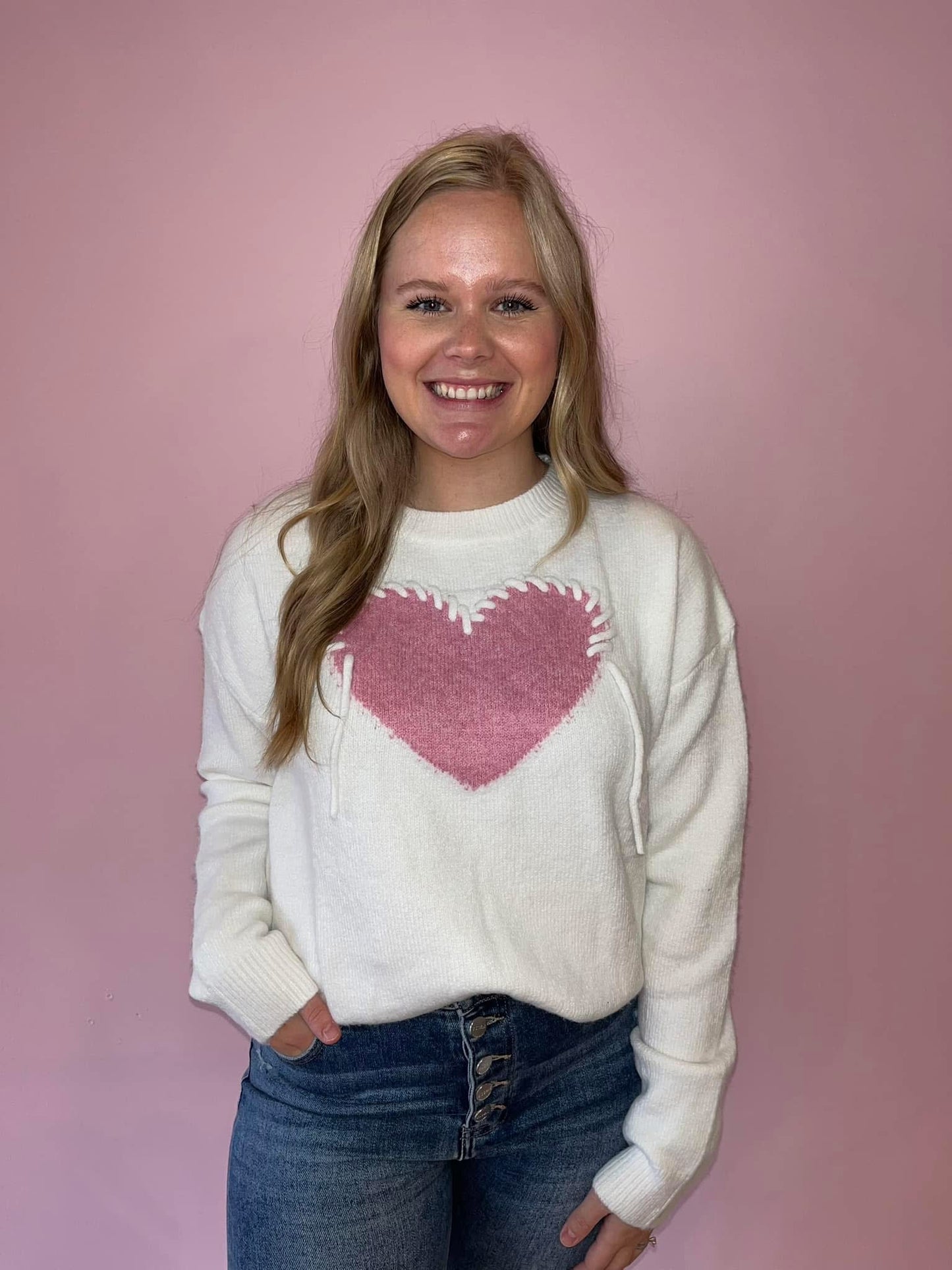 Lace Heart Sweater