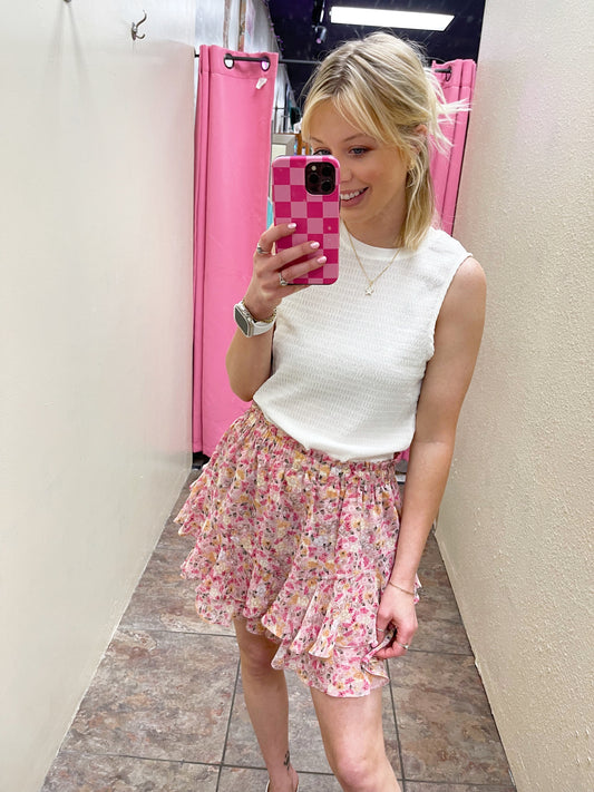 I'm In Love Floral Skirt
