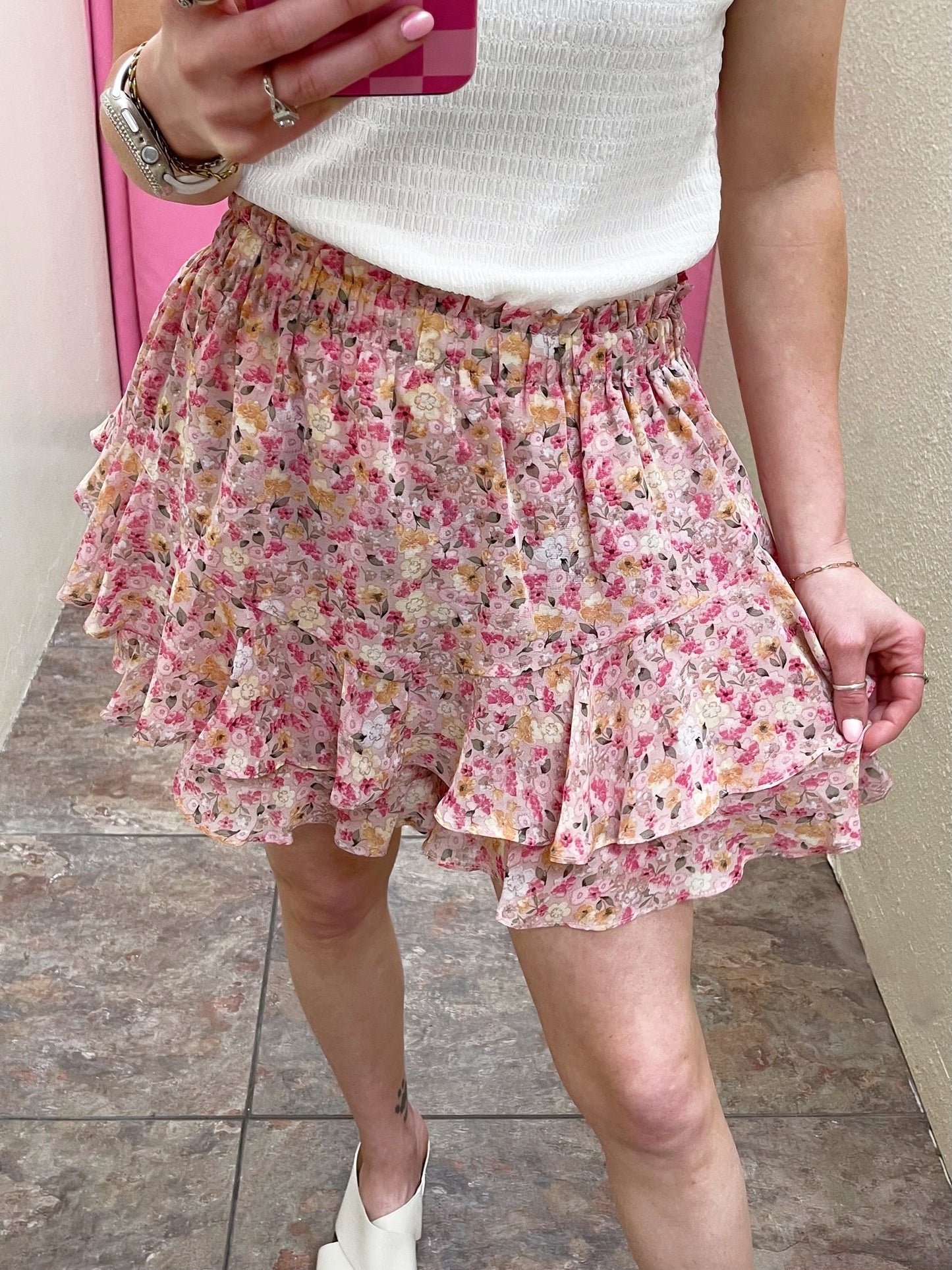 I'm In Love Floral Skirt