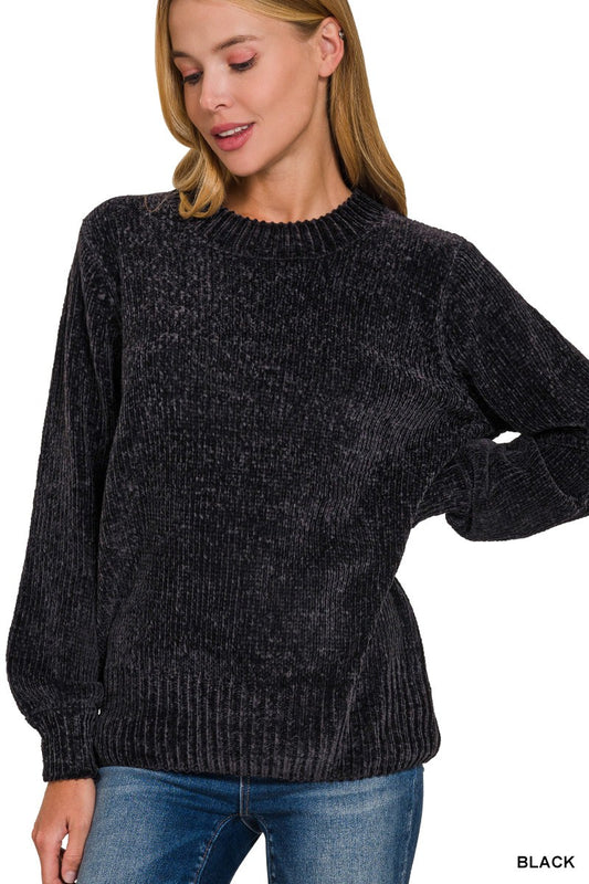 Black Chenille Sweater