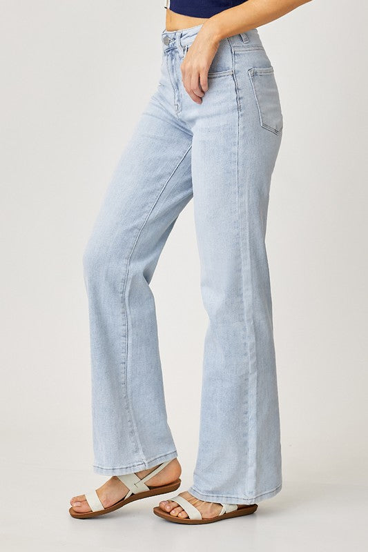 Brittany Wide Leg Jeans-Risen