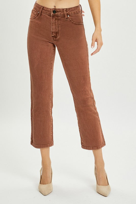 Cappuccino Straight Jeans - Risen