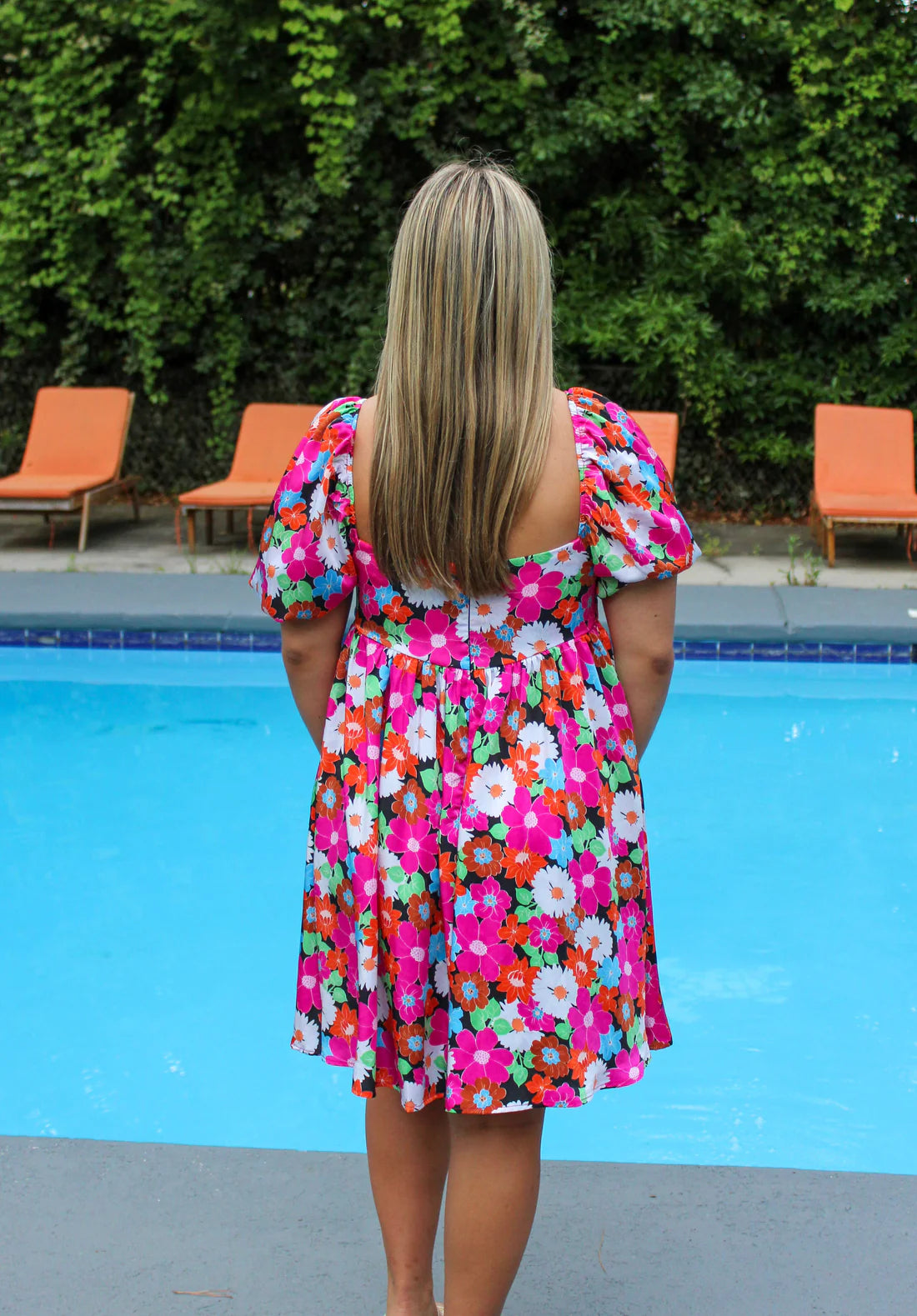 Floral Puff Dress