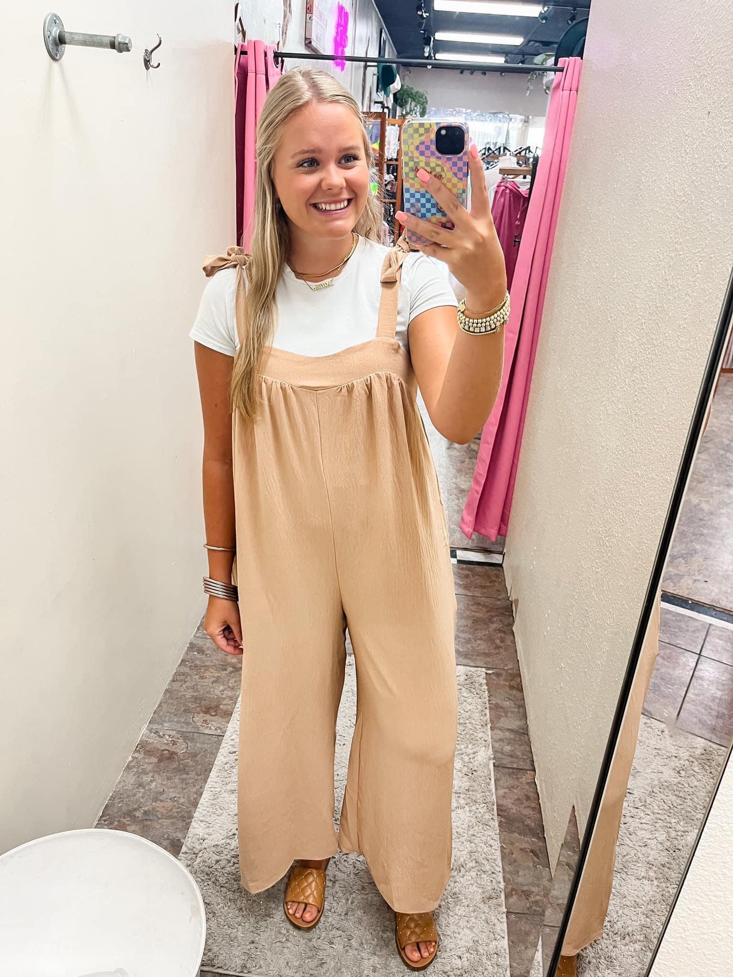 Taupe Tank Jumpsuit